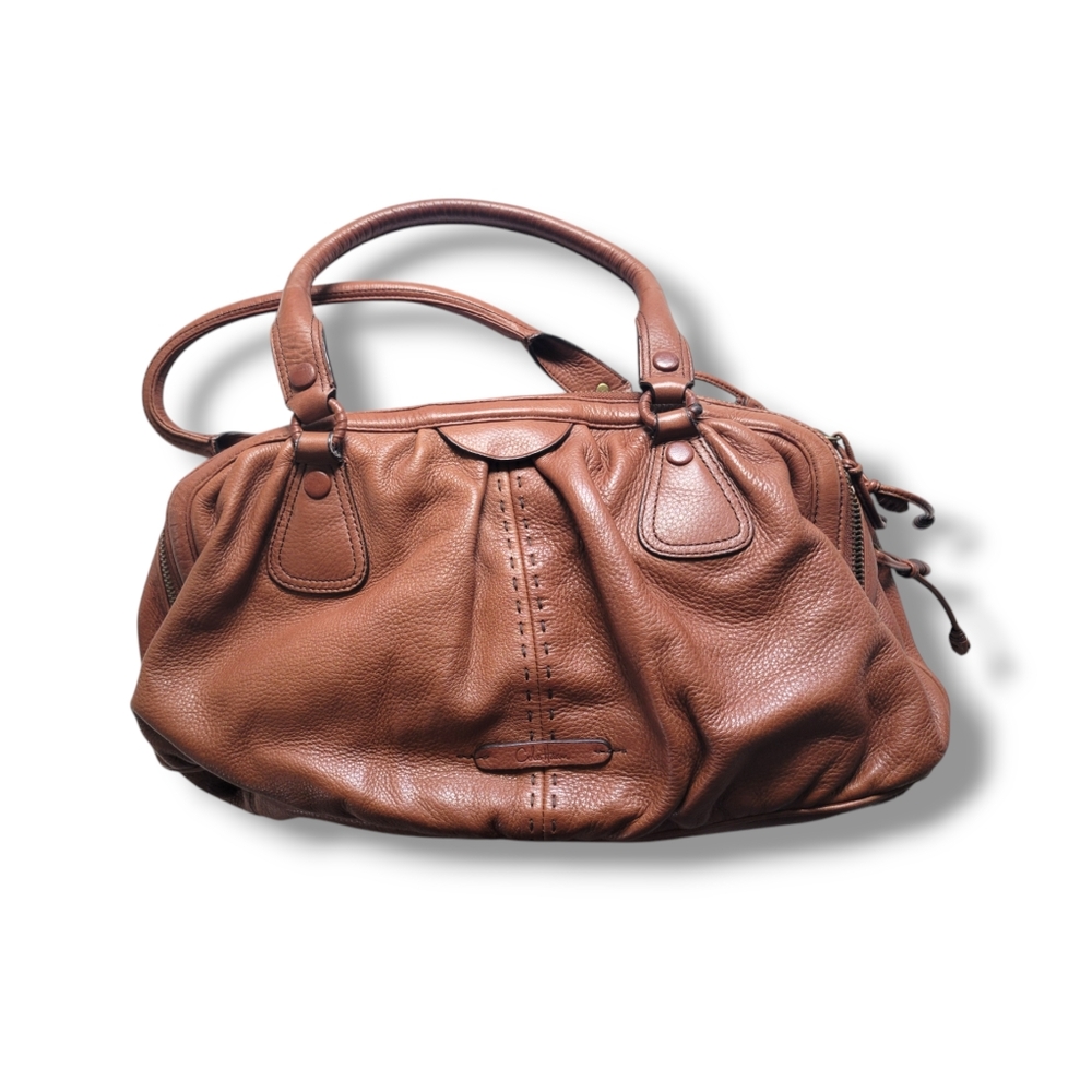 Cole Haan | Large Capacity Warm Brown Leather Slouchy Satchel (OS)